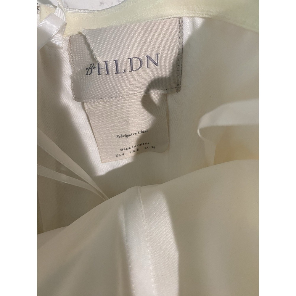 BHLDN Kelli Tulip Midi Dress Ivory US 4 Bridal Shower Rehearsal Dinner Reception - Picture 9 of 11